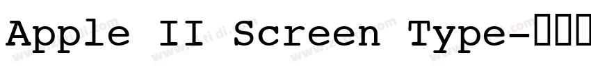 Apple II Screen Type字体转换